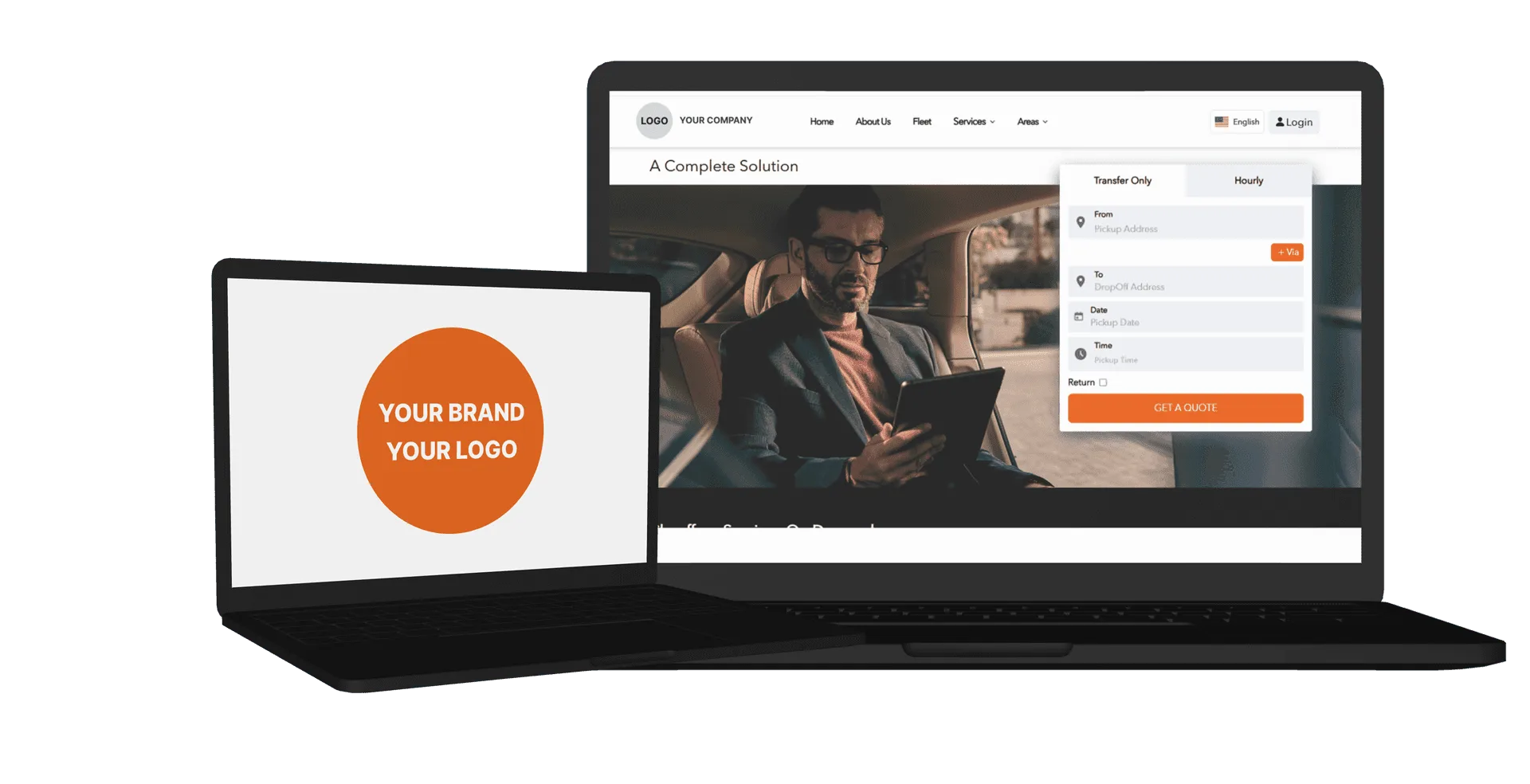 Web booker interface for managing bookings and drivers