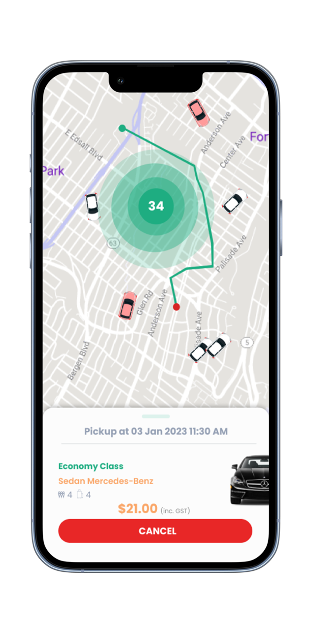 Driver App 1 cloud based taxi dispatch system