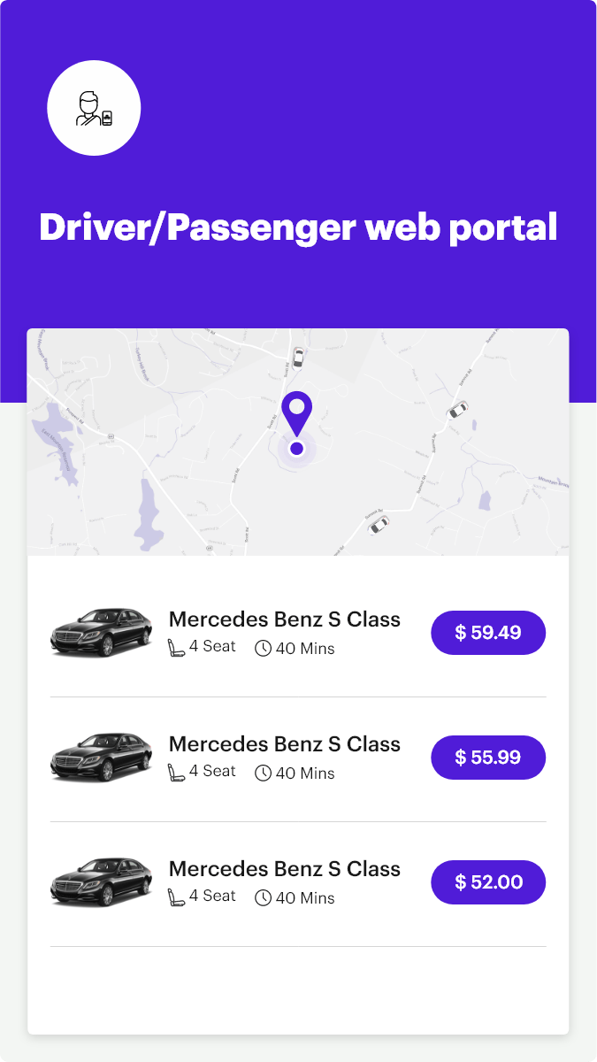Driver and Passenger Web Portal 1 webportal